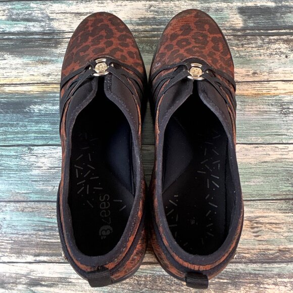 Bzees Loafer Womens 9M Brown Leopard Print Slip On Comfort Shoes Cushioned Rosie - Picture 6 of 11